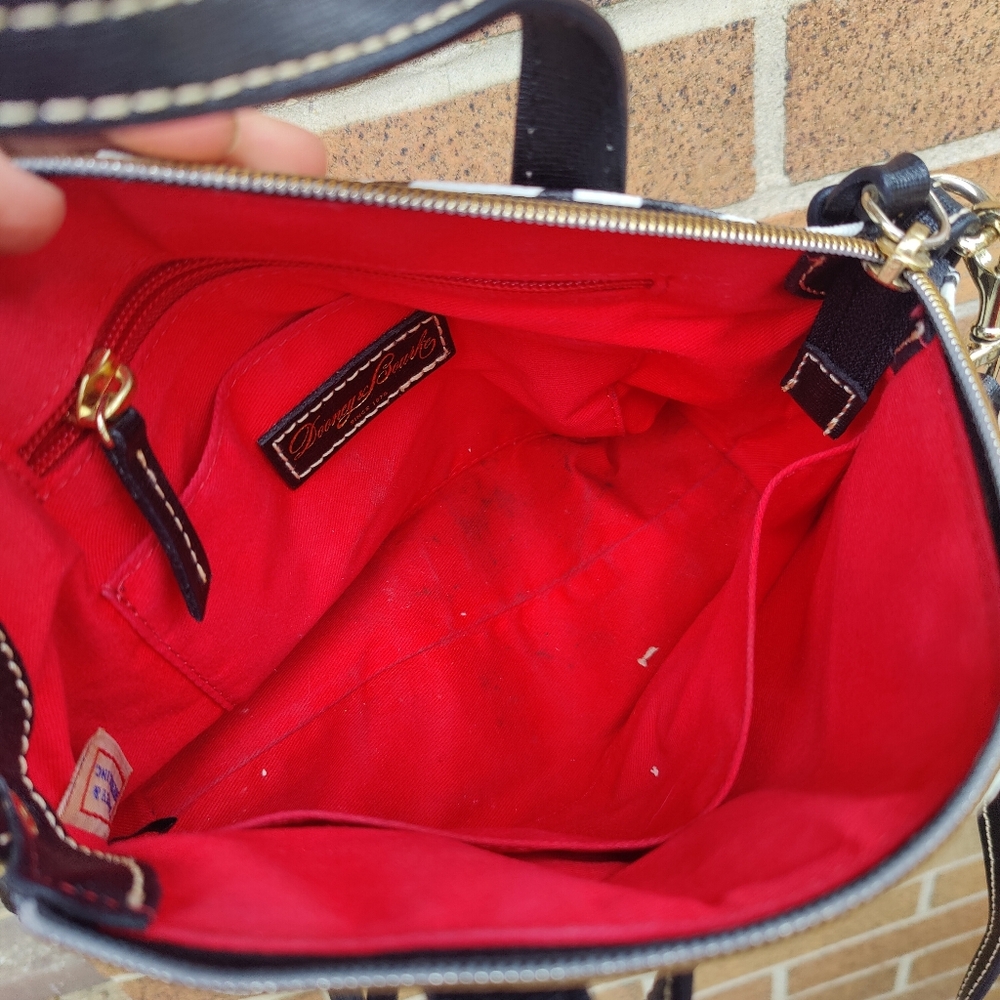 Dooney & Bourke Black and White Houndstooth Satchel - Picture 9 of 9